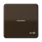 Jung - Enjoliveur avec symb "gâche" à voyant / CD 500 Brun