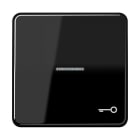 Jung - Enjoliveur avec symb "gâche" à voyant / CD 500 Noir