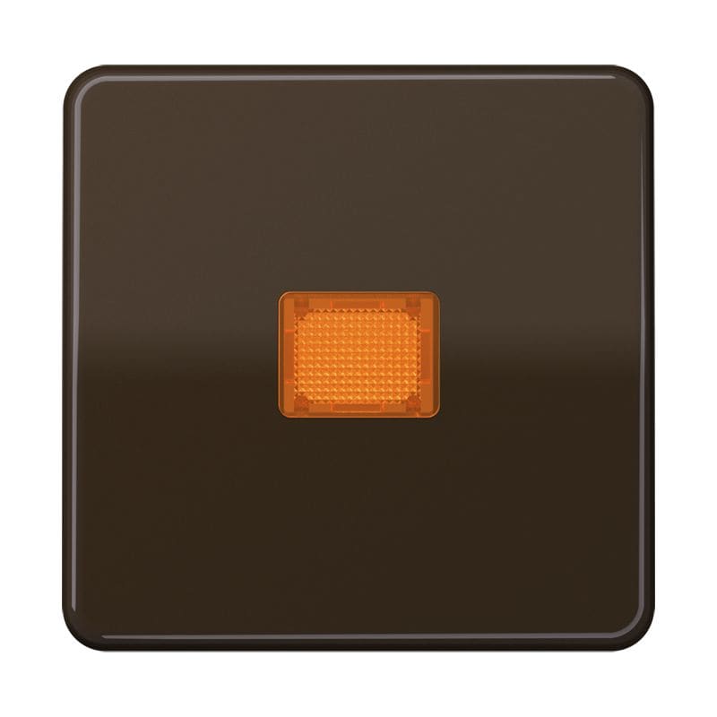 Jung - Enjoliveur simple touche à voyant / CD 500 IP44 Brun