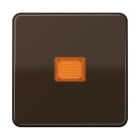 Jung - Enjoliveur simple touche à voyant / CD 500 IP44 Brun