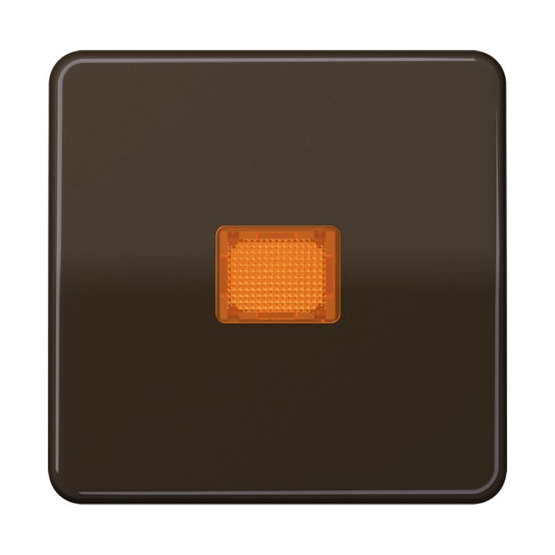 Jung - Enjoliveur simple touche à voyant / CD 500 Brun