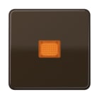 Jung - Enjoliveur simple touche à voyant / CD 500 Brun