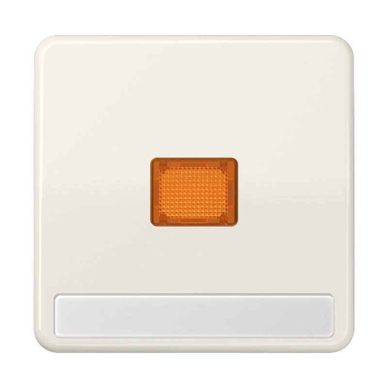 Jung - Enjoliveur simple touche porte étiquette & témoin / CD 500 Ivoire