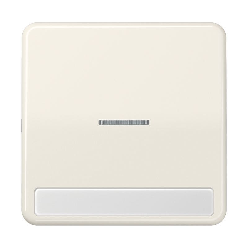 Jung - Enjoliveur simple touche porte étiquette & témoin / CD 500 Ivoire