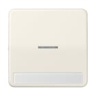 Jung - Enjoliveur simple touche porte étiquette & témoin / CD 500 Ivoire