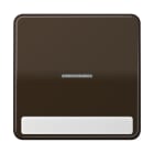 Jung - Enjoliveur simple touche porte étiquette & témoin / CD 500 Brun