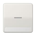 Jung - Enjoliveur simple touche porte étiquette & témoin / CD 500 Gris clair