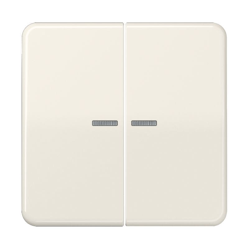 Jung - Enjoliveur double touche à voyant / CD 500 IP44 Ivoire