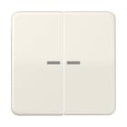 Jung - Enjoliveur double touche à voyant / CD 500 IP44 Ivoire