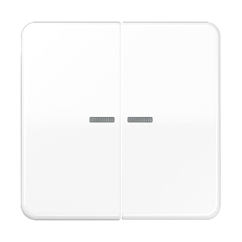 Jung - Enjoliveur double touche à voyant / CD 500 IP44 Blanc