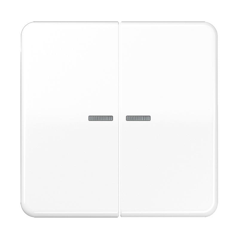 Jung - Enjoliveur double touche à voyant / CD 500 Blanc