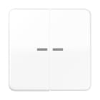 Jung - Enjoliveur double touche à voyant / CD 500 Blanc