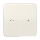 Jung - Enjoliveur double touche IN+BP VR-store / CD 500 IP44 Ivoire