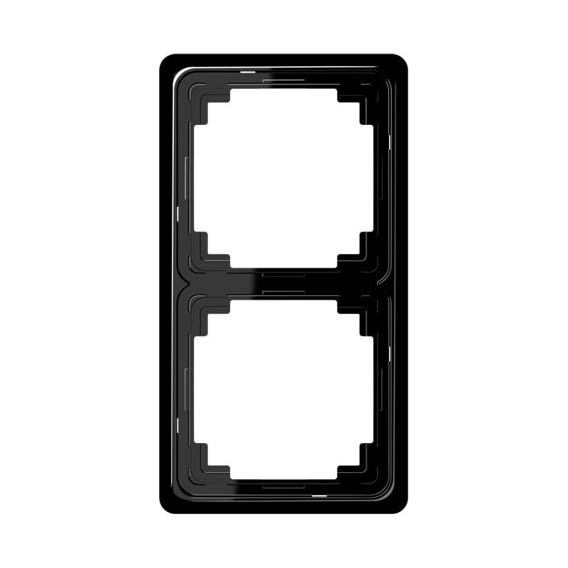 Jung - Cadre de finition 2 postes / Série CD Plus Noir