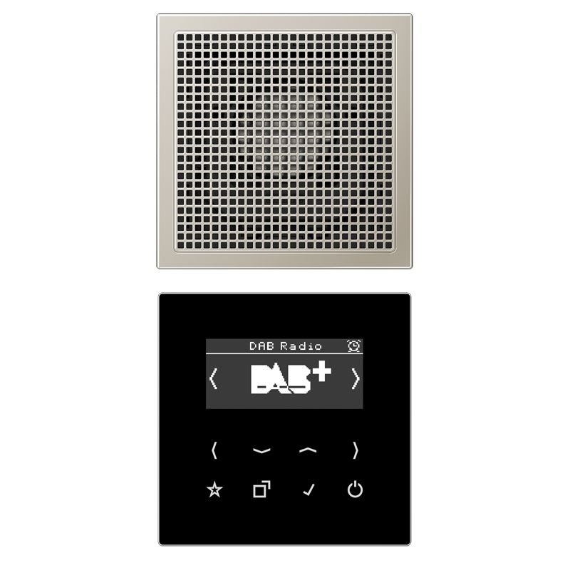 Jung - Smart Radio DAB+ kit Mono / LS 990 Métal INOX
