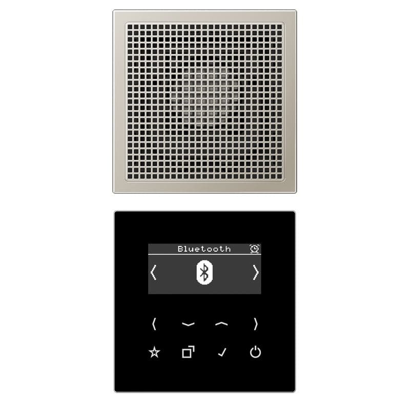 Jung - Smart Radio DAB+  Bluetooth- kit Mono / LS 990 Métal INOX
