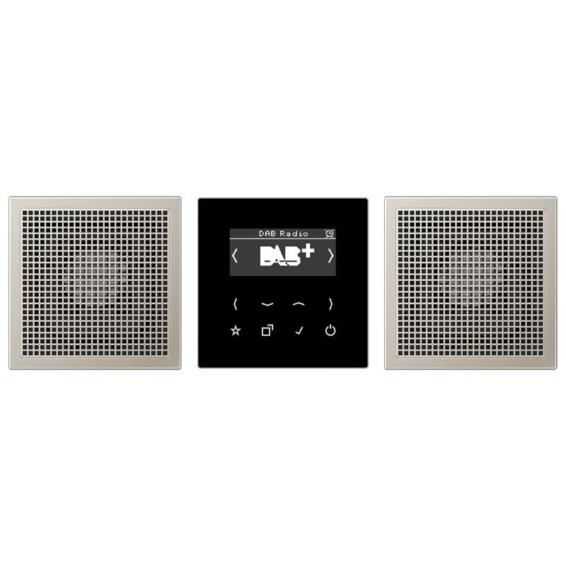 Jung - Smart Radio DAB+ kit Stéréo / LS 990 Métal INOX