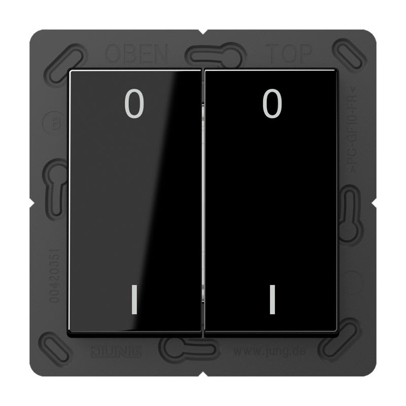 Jung - ENO Emetteur mural 4 voies & symb. 01 / A 500 Noir