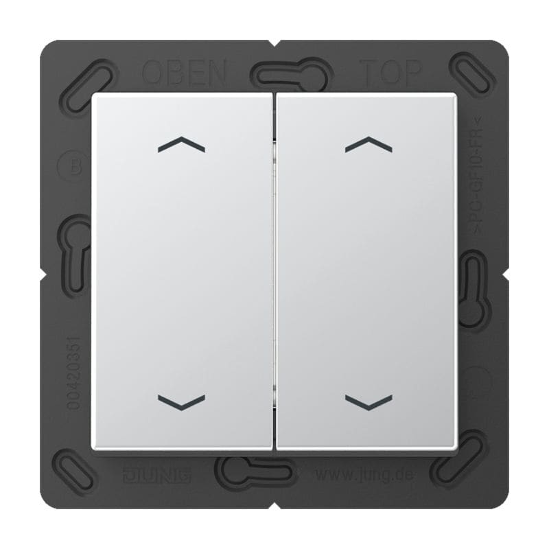 Jung - ENO Emetteur mural 4 voies & symb. flèches / A 500 Aluminium