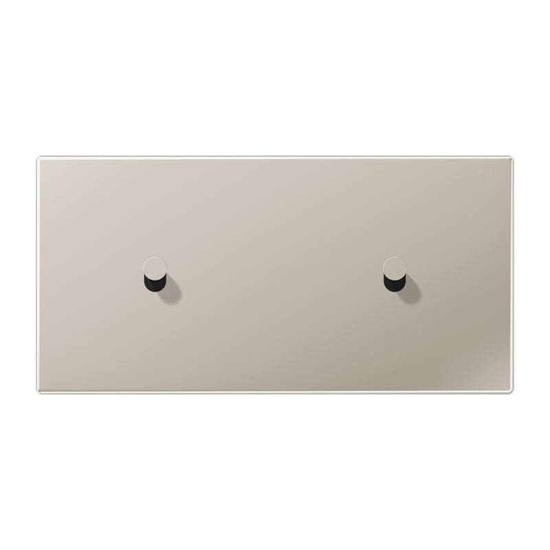 Jung - Enjoliveur 2 modules horizontal avec 1 + 1 leviers Cône / LS 1912 Métal Inox