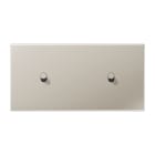 Jung - Enjoliveur 2 modules horizontal avec 1 + 1 leviers Cylindre / LS 1912 Métal Inox