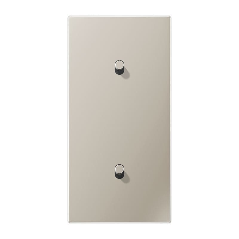 Jung - Enjoliveur 2 modules vertical avec 1 + 1 leviers Cylindre / LS 1912 Métal Inox