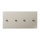 Jung - Enjoliveur 2 modules horizontal avec 2 + 2 leviers Cylindre / LS 1912 Métal Inox