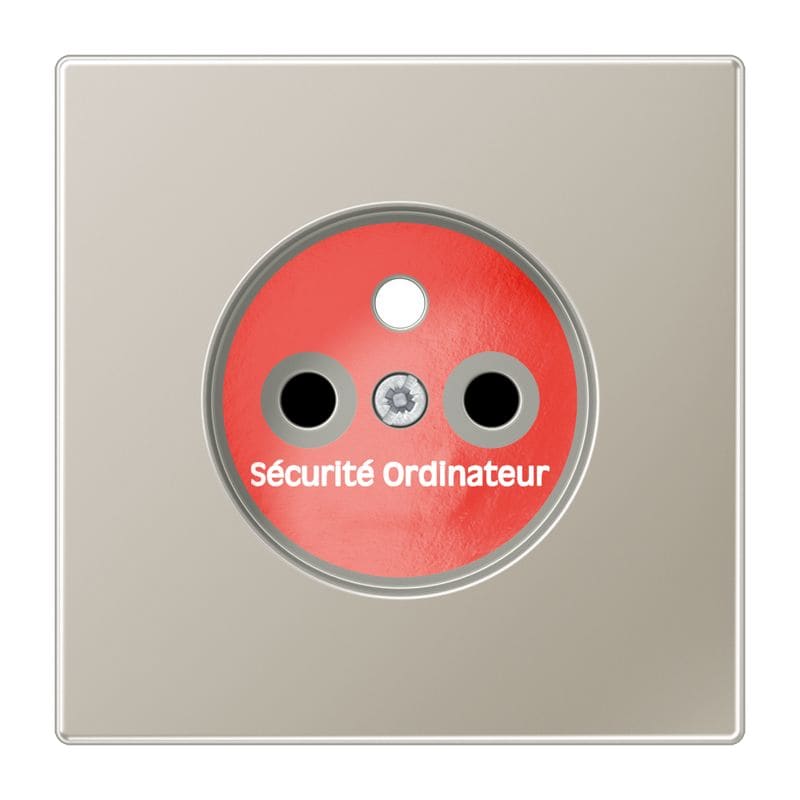 Jung - Enjo pour prise Franco/Belge circiut INFO / LS 990 Métal Inox