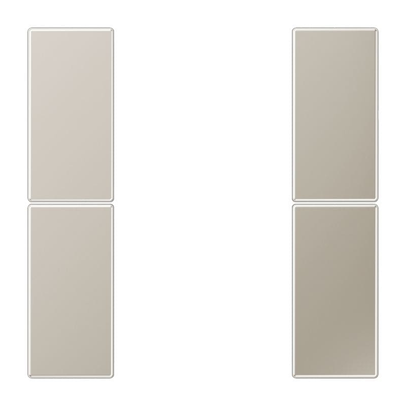 Jung - Kit touche complet 2 voies platine F50 / LS 990 Métal Inox