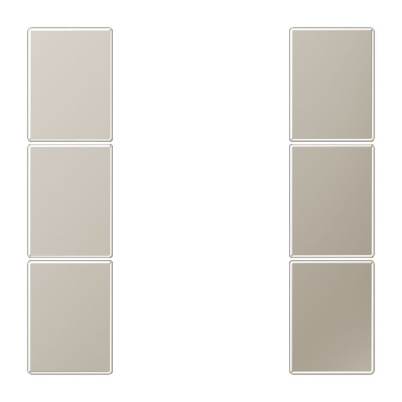 Jung - Kit touche complet 3 voies platine F50 / LS 990 Métal Inox