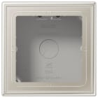 Jung - Boîtier saillie avec cadre 1 poste / LS 990 Métal Inox laqué