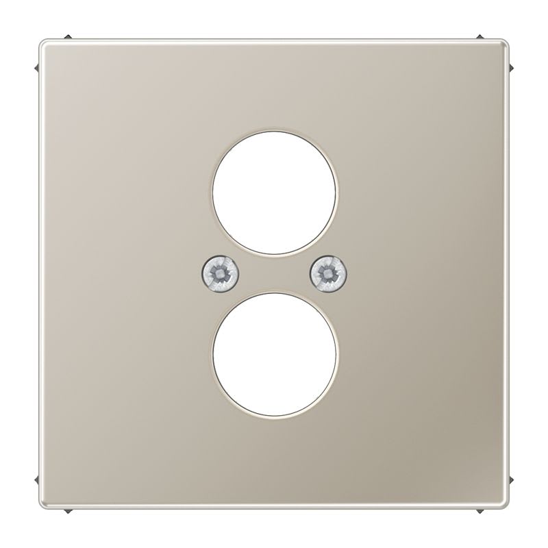 Jung - Enjo pour 2 mini fiches / LS 990 Métal Inox