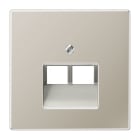 Jung - Enjoliveur pour double prise IAE/UAE / LS 990 Métal Inox