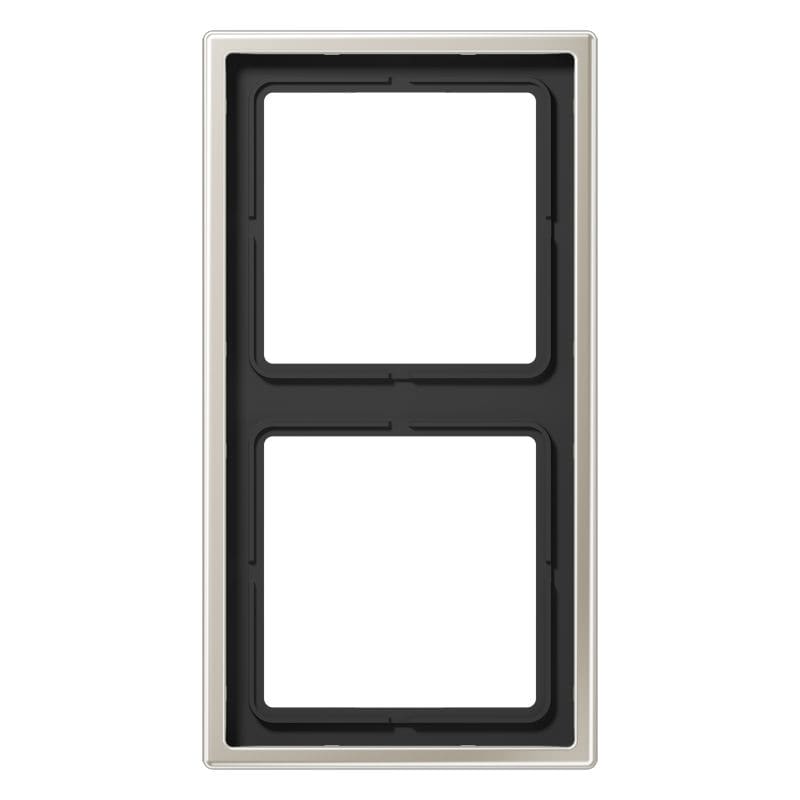 Jung - Cadre 2 postes / LS 990 Métal Inox