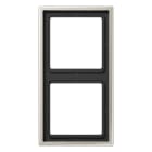 Jung - Cadre 2 postes / LS 990 Métal Inox