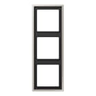 Jung - Cadre 3 postes / LS 990 Métal Inox
