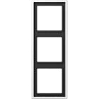 Jung - Cadre 3 postes / LS 990 Métal Inox laqué blanc