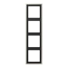Jung - Cadre 4 postes / LS 990 Métal Inox
