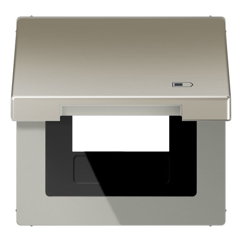 Jung - Enjoliveur couvercle symbole USB / LS 990 Métal Inox