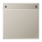 Jung - Enjoliveur simple touche porte étiquette / LS 990 Métal Inox