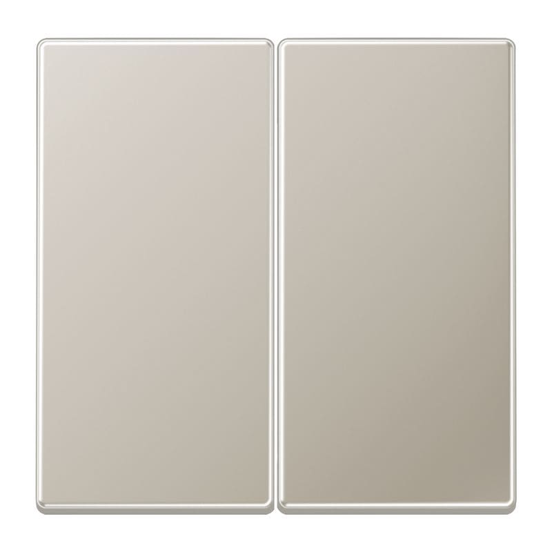 Jung - Enjoliveur double touche / LS 990 Métal Inox