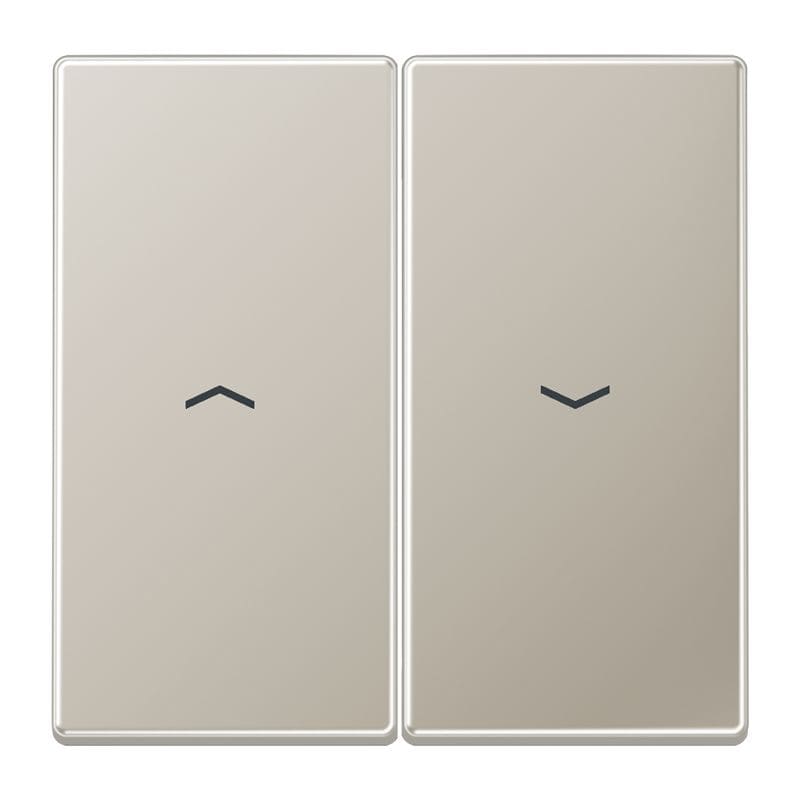 Jung - Enjoliveur double touche IN+BP VR-store / LS 990 Métal Inox