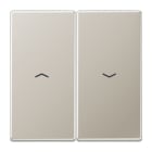 Jung - Enjoliveur double touche IN+BP VR-store / LS 990 Métal Inox
