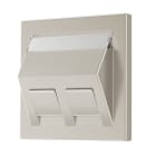 Jung - Enjoliveur pour 3 noyaux Modular Jack  / LS 990 Métal Inox