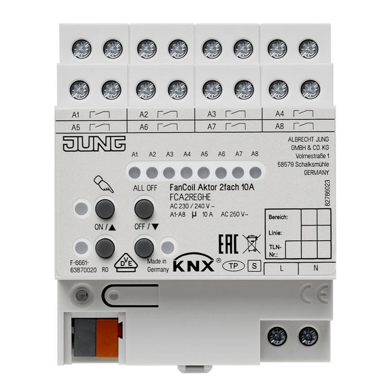 Jung - Actionneur Fan-Coil 2 voies KNX