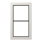 Jung - Cadre 2 postes / LS FLAT DESIGN Gris clair