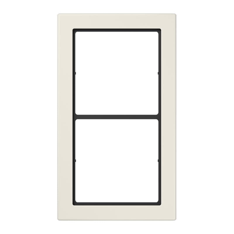 Jung - Cadre 2 postes / LS FLAT DESIGN Ivoire