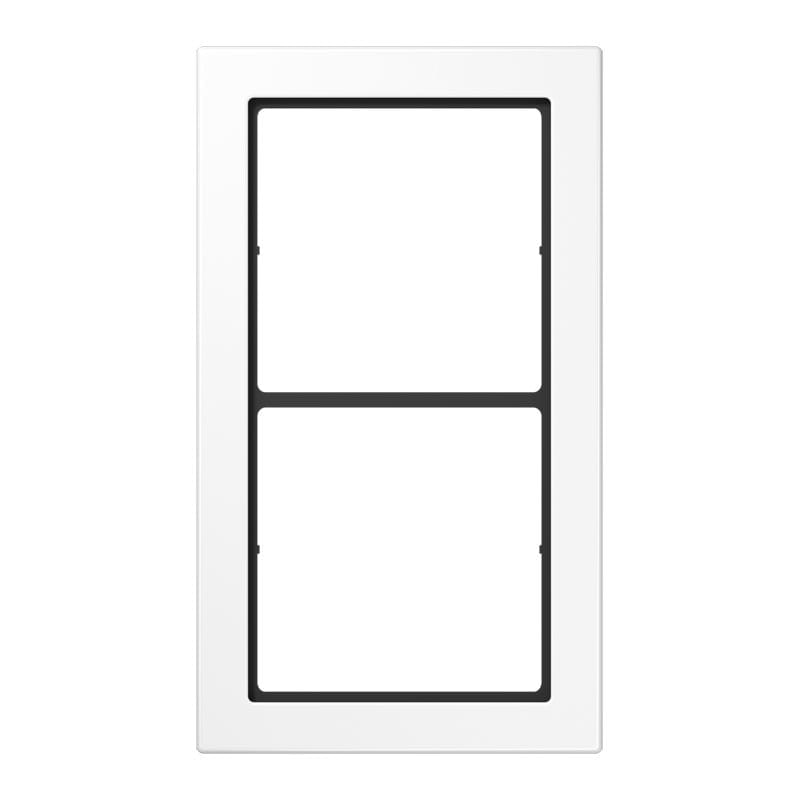 Jung - Cadre 2 postes / LS FLAT DESIGN Blanc