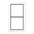Jung - Cadre 2 postes / LS FLAT DESIGN Blanc
