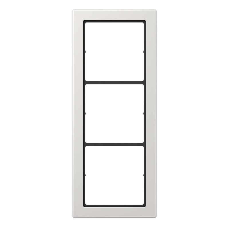 Jung - Cadre 3 postes / LS FLAT DESIGN Gris clair